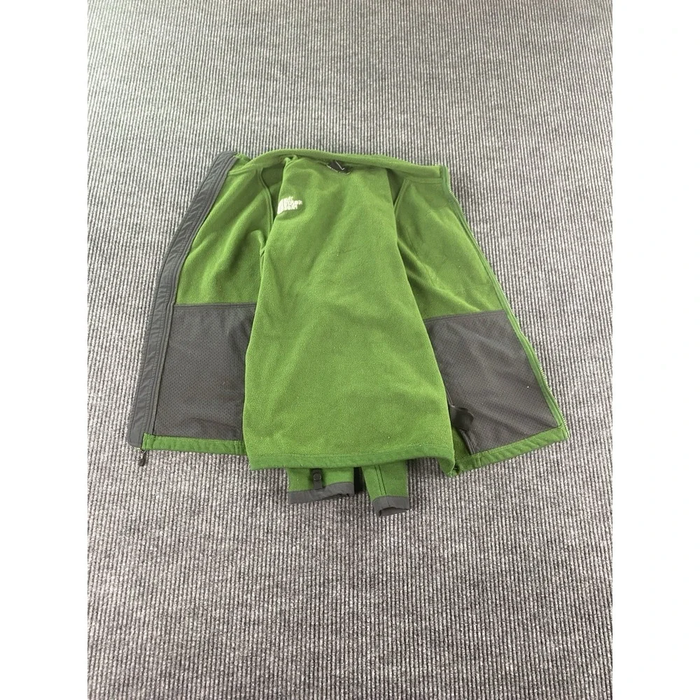 The North Face Fleece Jacket Men Small Green Black Colorblock Full Zip T325/T725